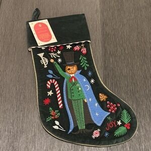 Nutcracker Embroidered Stocking, Drosselmeyer - Pottery Barn Kids x Rifle Paper
